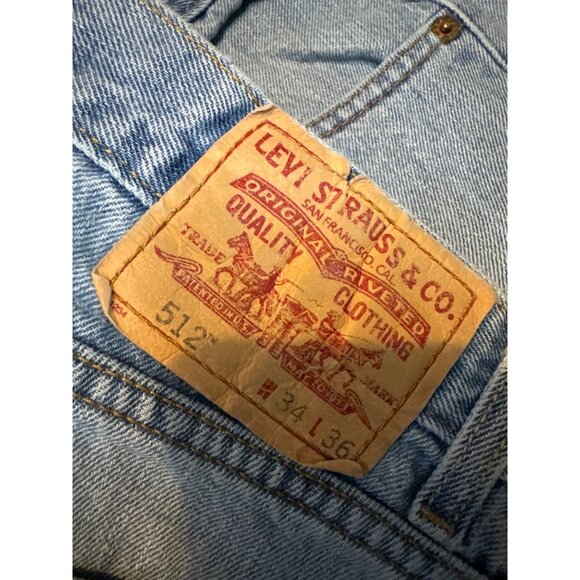 Levis 512 Slim Fit Mens Jeans 34W 36L Light Wash Denim Classic Casual Wear - Picture 3 of 8